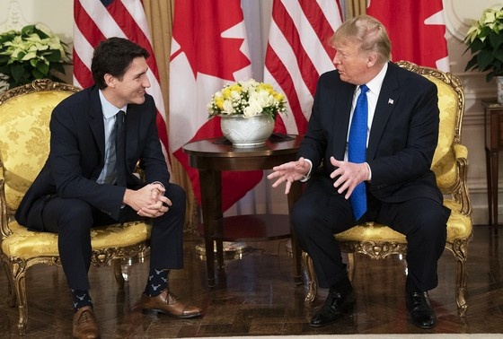    Джастин Трюдо и Дональд Трамп