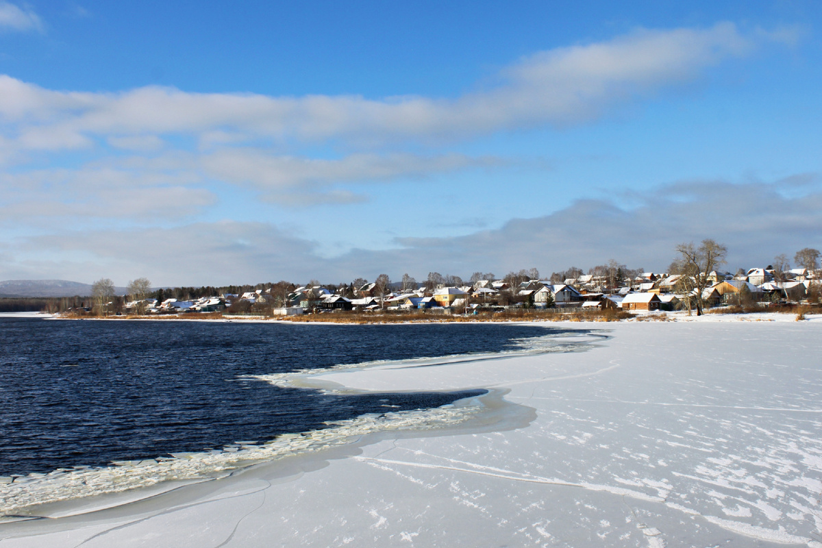 Фото автора. Река Северушка город Полевской.
