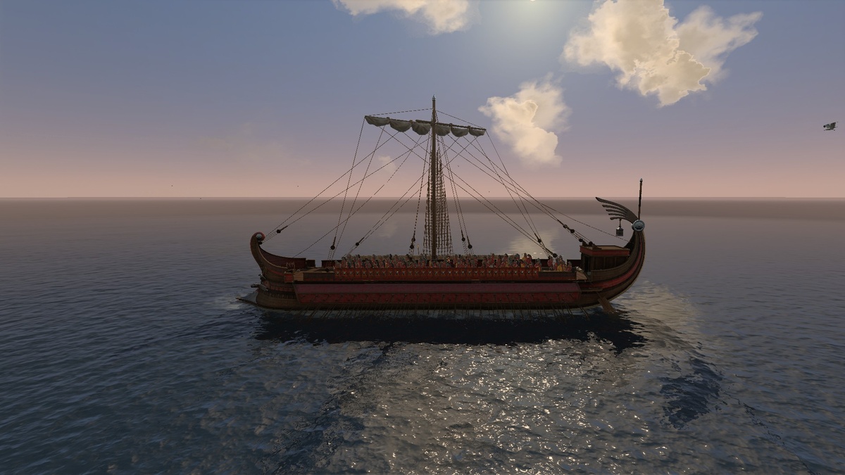 Стрелковая квинквирема Total War: Rome II левый борт