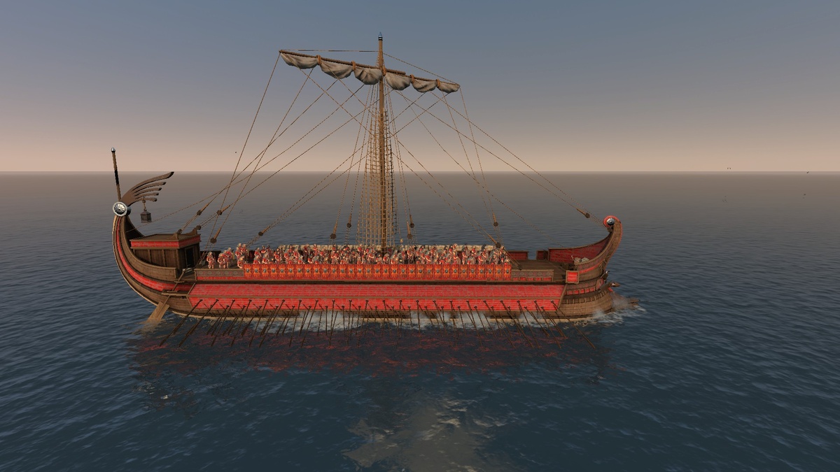 Стрелковая квинквирема Total War: Rome II правый борт