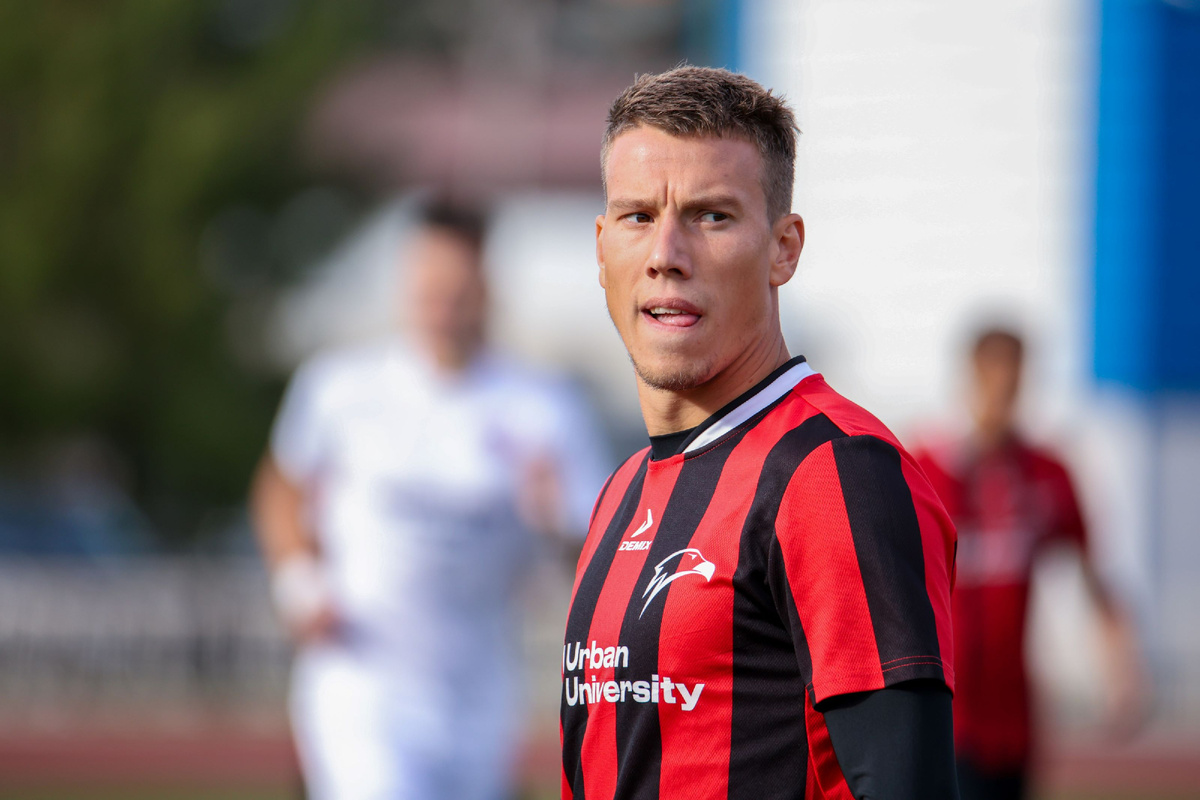 Нападающий «Сокола» Михаил Яковлев. Фото: Ралина Гайнуллина, ФК «Сокол»