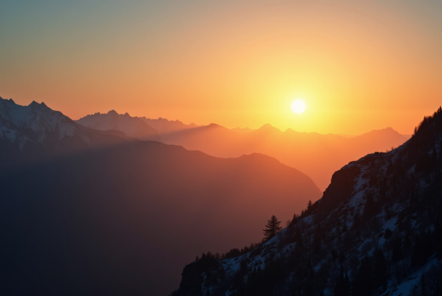 Солнце в горах Дагестана