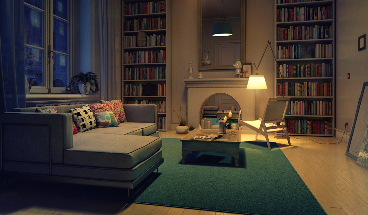 Довольно слабое освещение компенсируется светлыми стенами