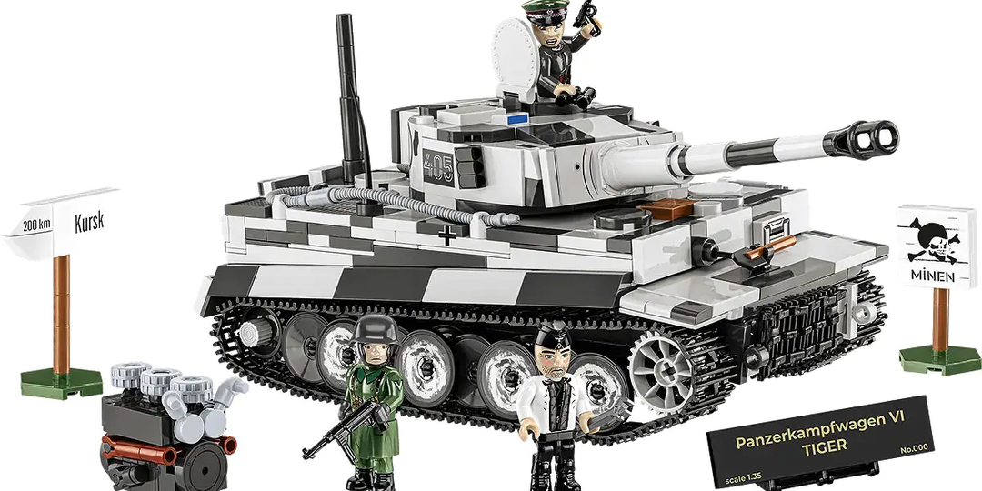 Взгляд на модель тяжелого танка "Тигр" из конструктора лего