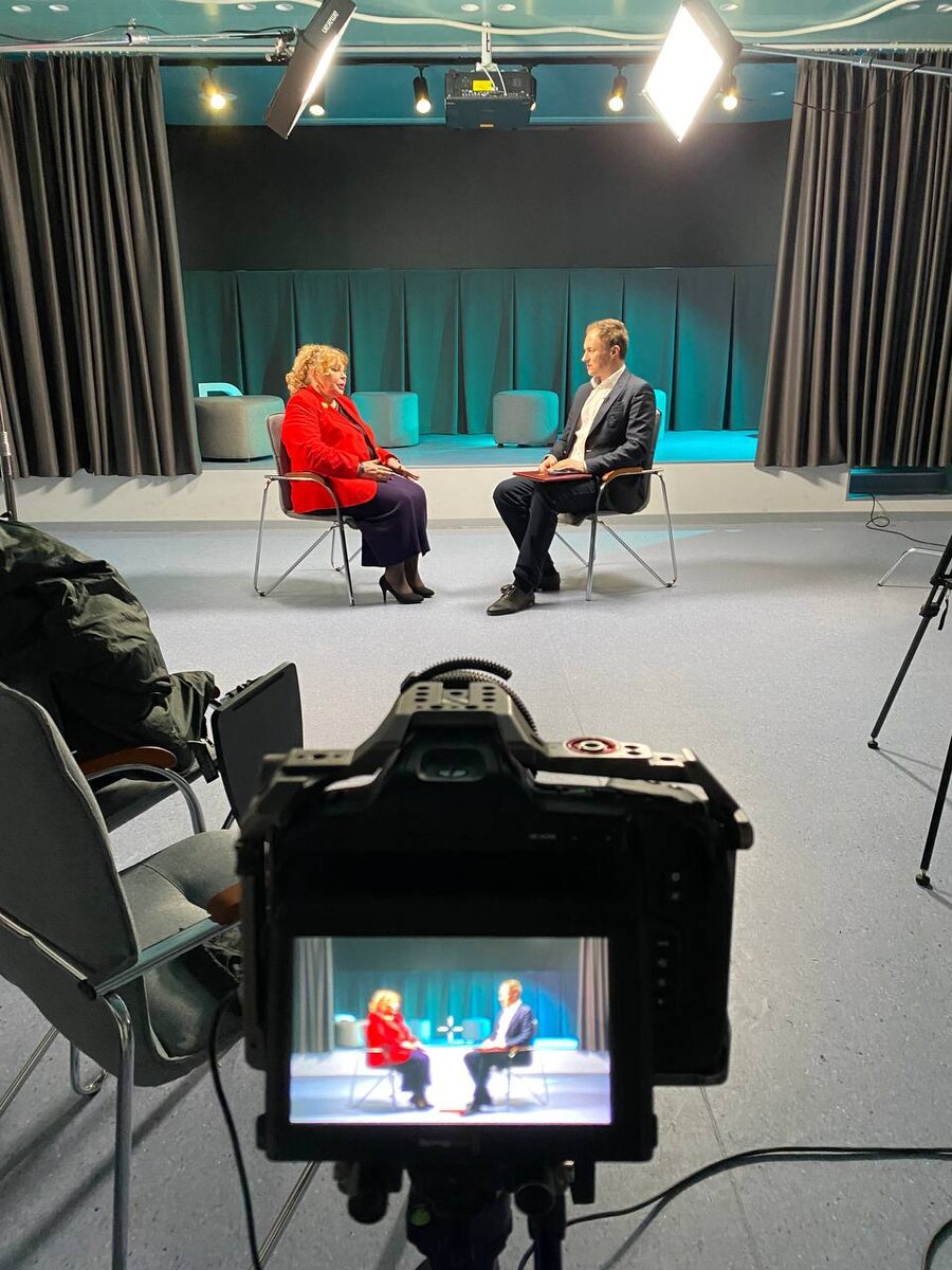 На съемочной площадке