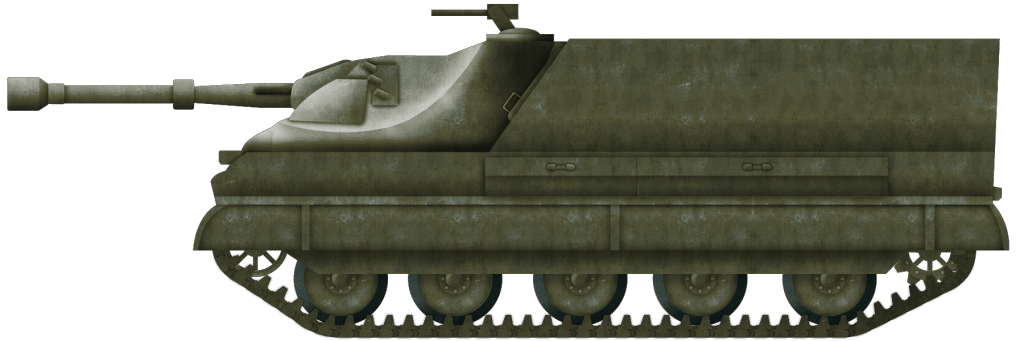 Проект истребителя танков "Excalibur" собственной персоной. Изображение восстановлено по чертежам, находится в свободном доступе.