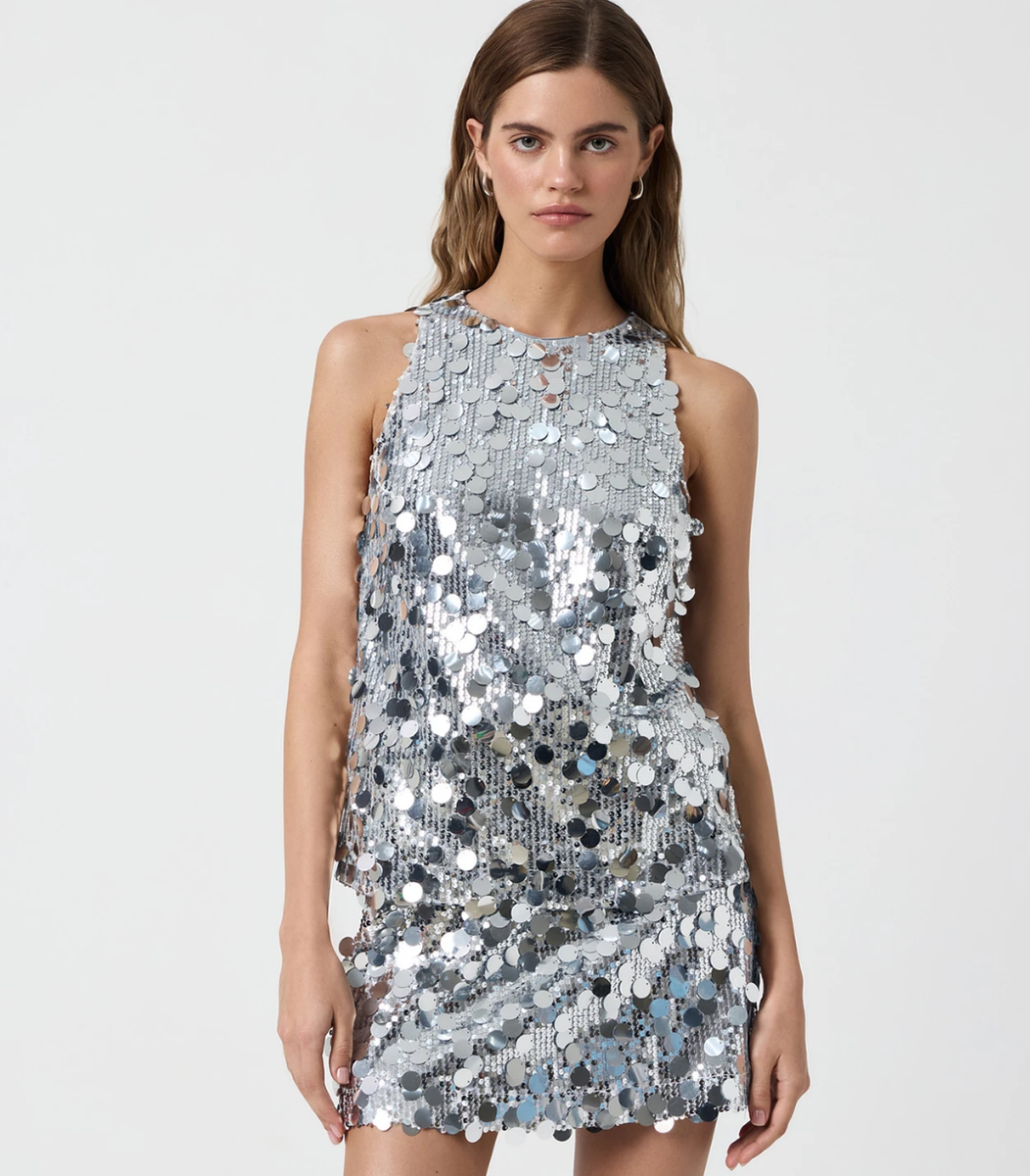 2MOOD, топ и юбка с крупными пайетками