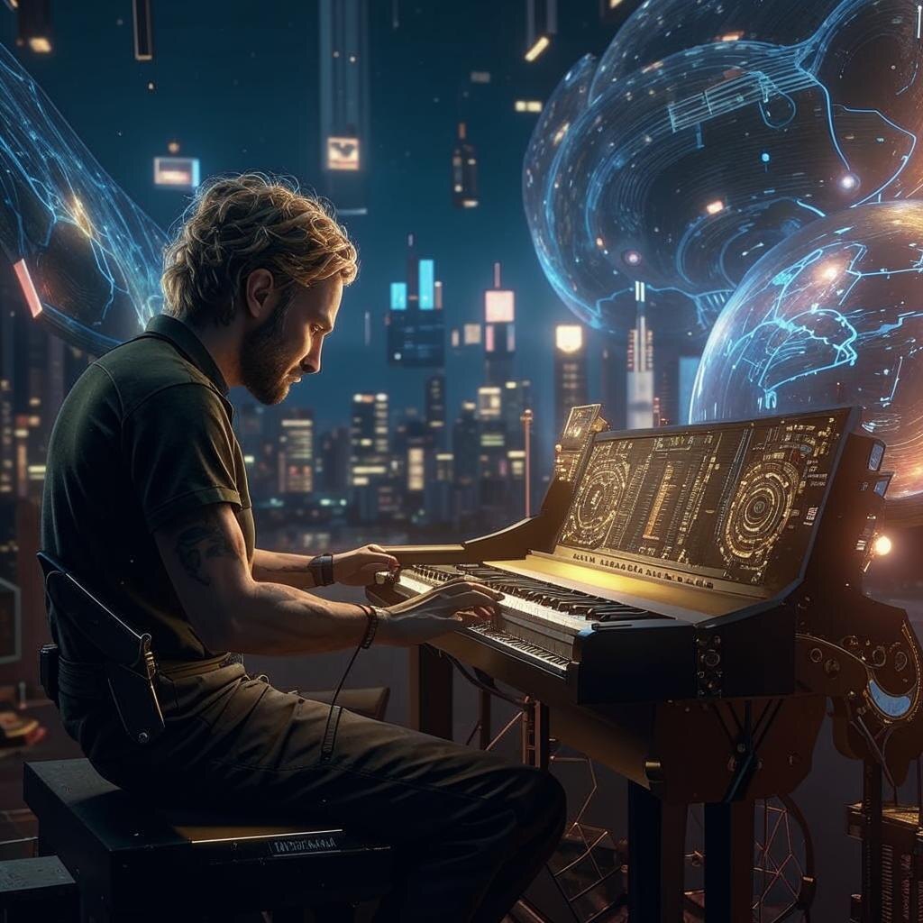 сидит, делает бит для макана