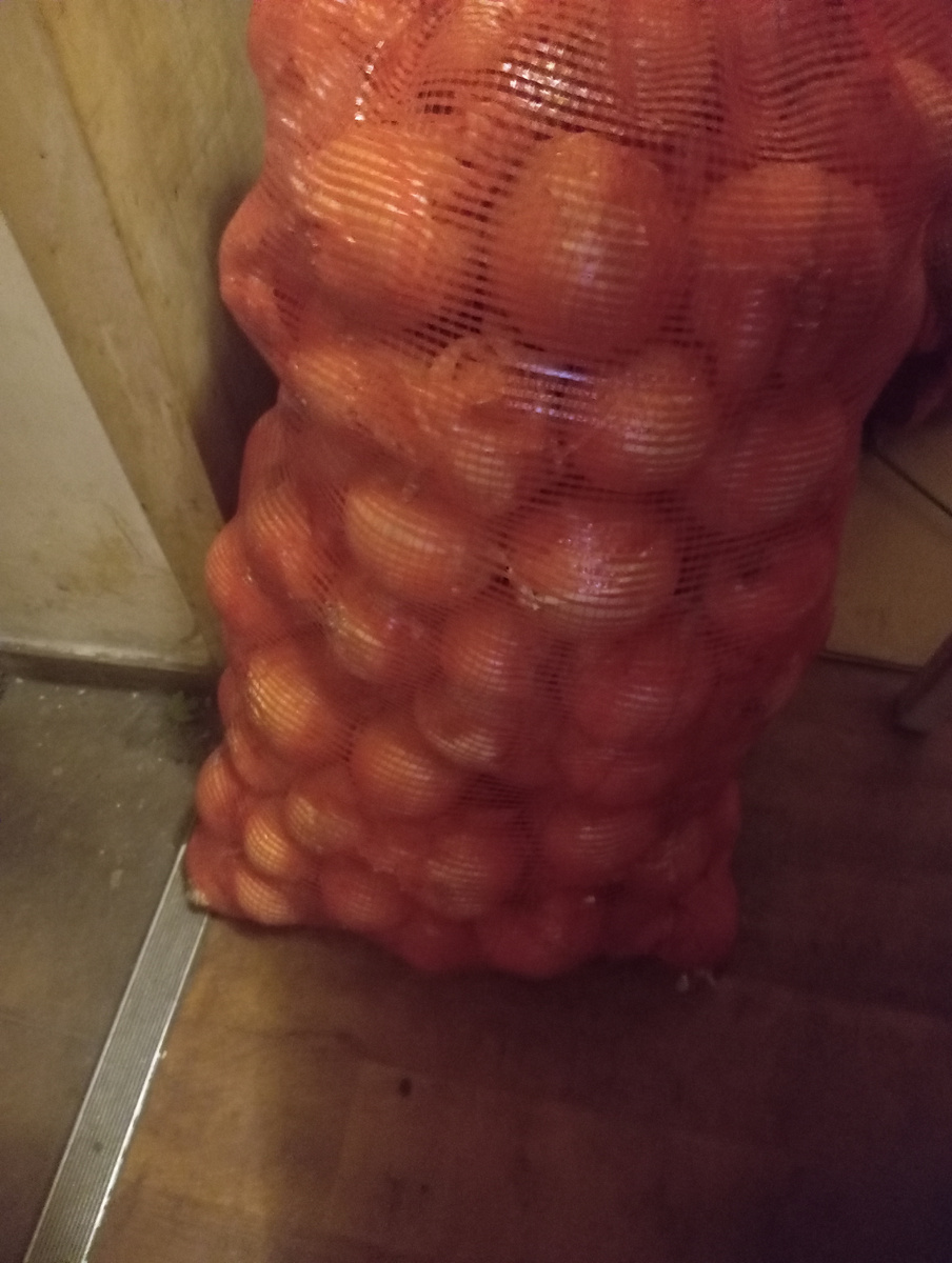 Лук, есть мелкий и крупный. Фото автора