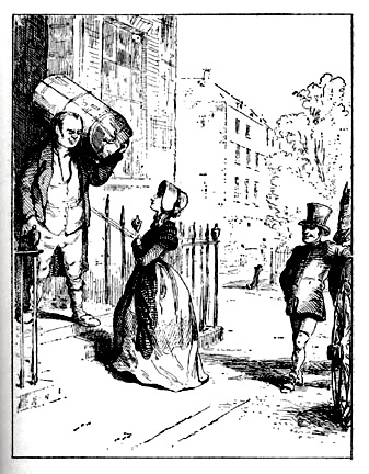 "Rebecca makes acquaintance with a live Baronet", источник: https://victorianweb.org/art/illustration/thackeray/7.1.html