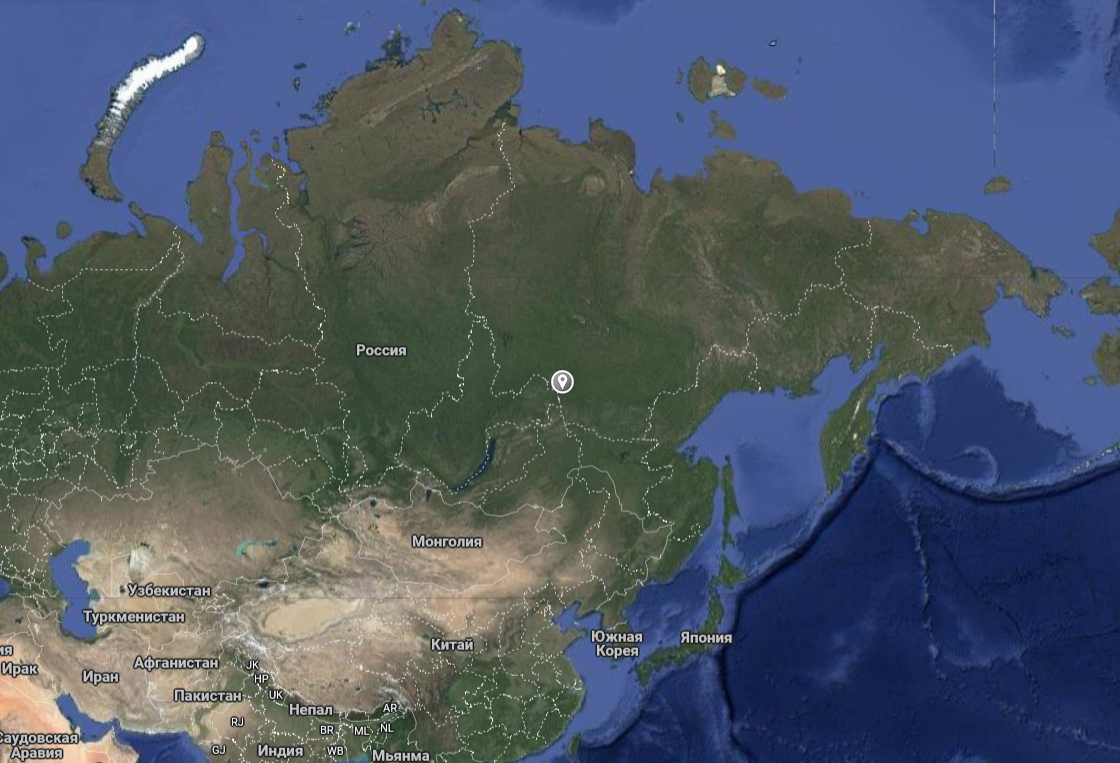 Примерное место падения C0WEPC5. Credit: PULSAR/Google.