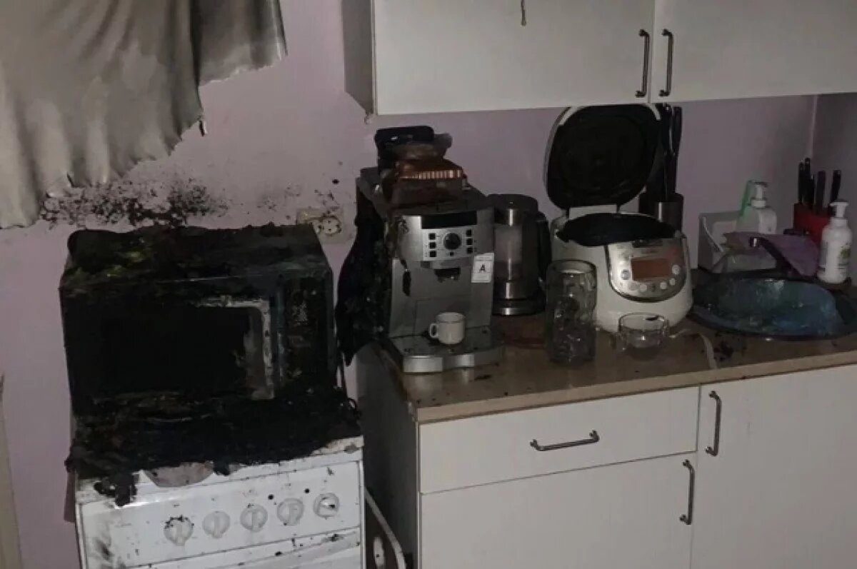    В Петербурге семья оказалась в больнице из-за загоревшейся микроволновки