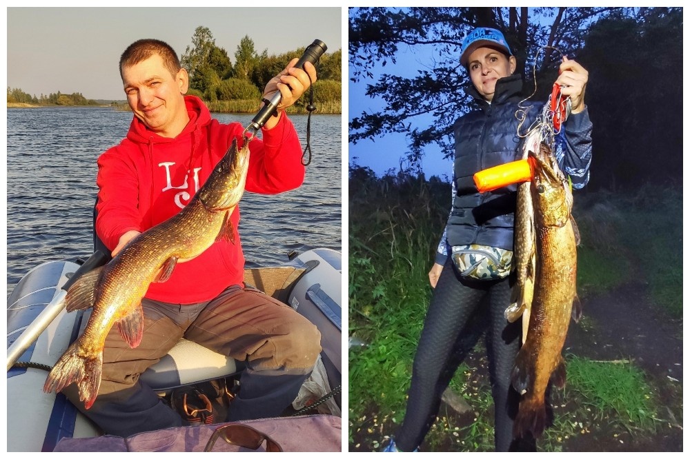 Алексей и Марина Роскач рыбачат вместе Сергей Белевич  📷
