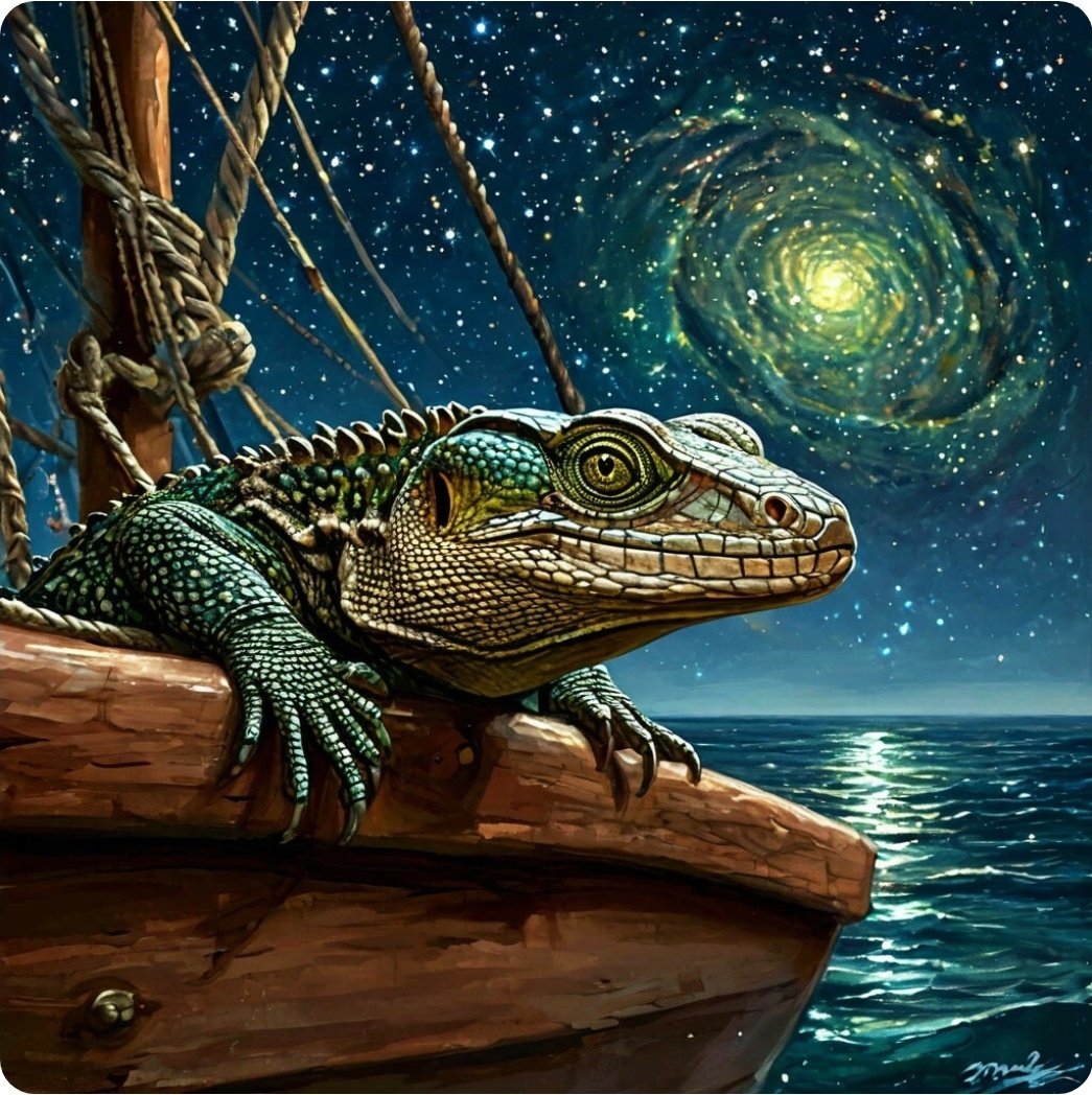 Пушок по обыкновению высматривал что-то своё в темной воде.