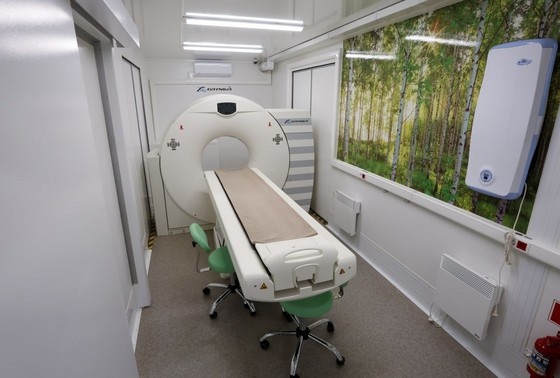    Передвижной медицинский модуль с аппаратом КТ