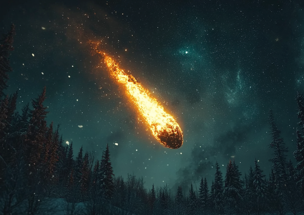    В нижних слоях атмосферы над Якутией сгорел упавший на Землю астероид