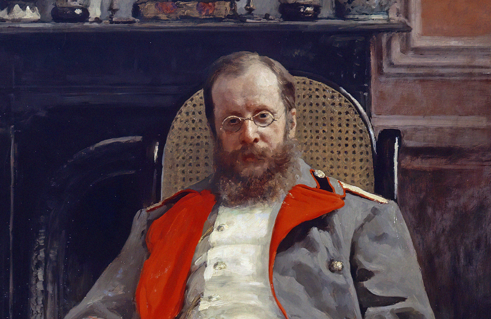 Портрет Цезаря Антоновича Кюи / 1890 г. / Художник: И.Е. Репин