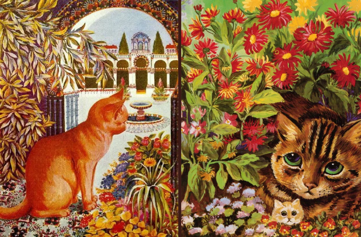 Художник Луис Уэйн - тот самый человек, который любил и всю жизнь рисовал кошек.