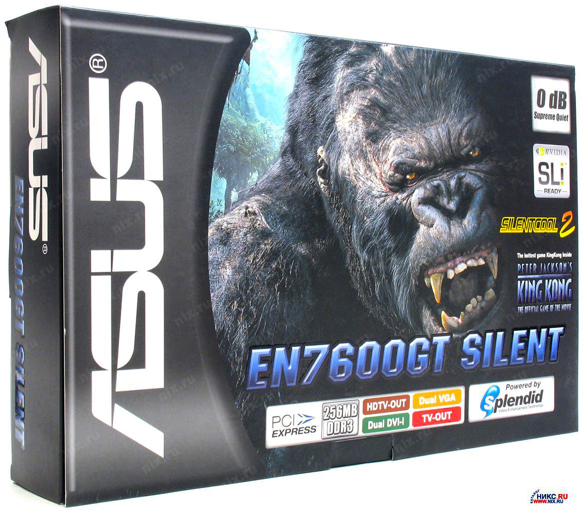 Коробка от видеокарты ASUS GеFоrсe ЕN7600GT Silеnt.