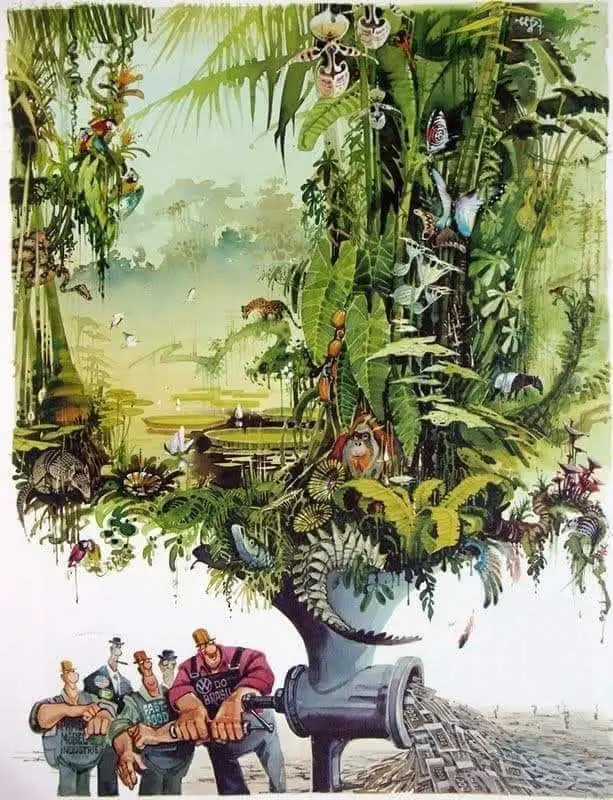 © Хорст Хайзингер (Horst Haizinger). Примечание. Эта работа без названия символизирует две стороны творчества этого художника: карикатуры и пейзажи.