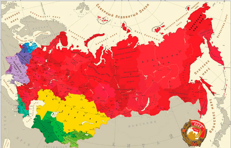 Карта СССР