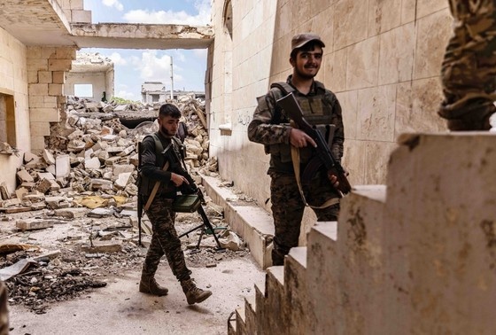    Бойцы поддерживаемой Турцией «Сирийской национальной армии»