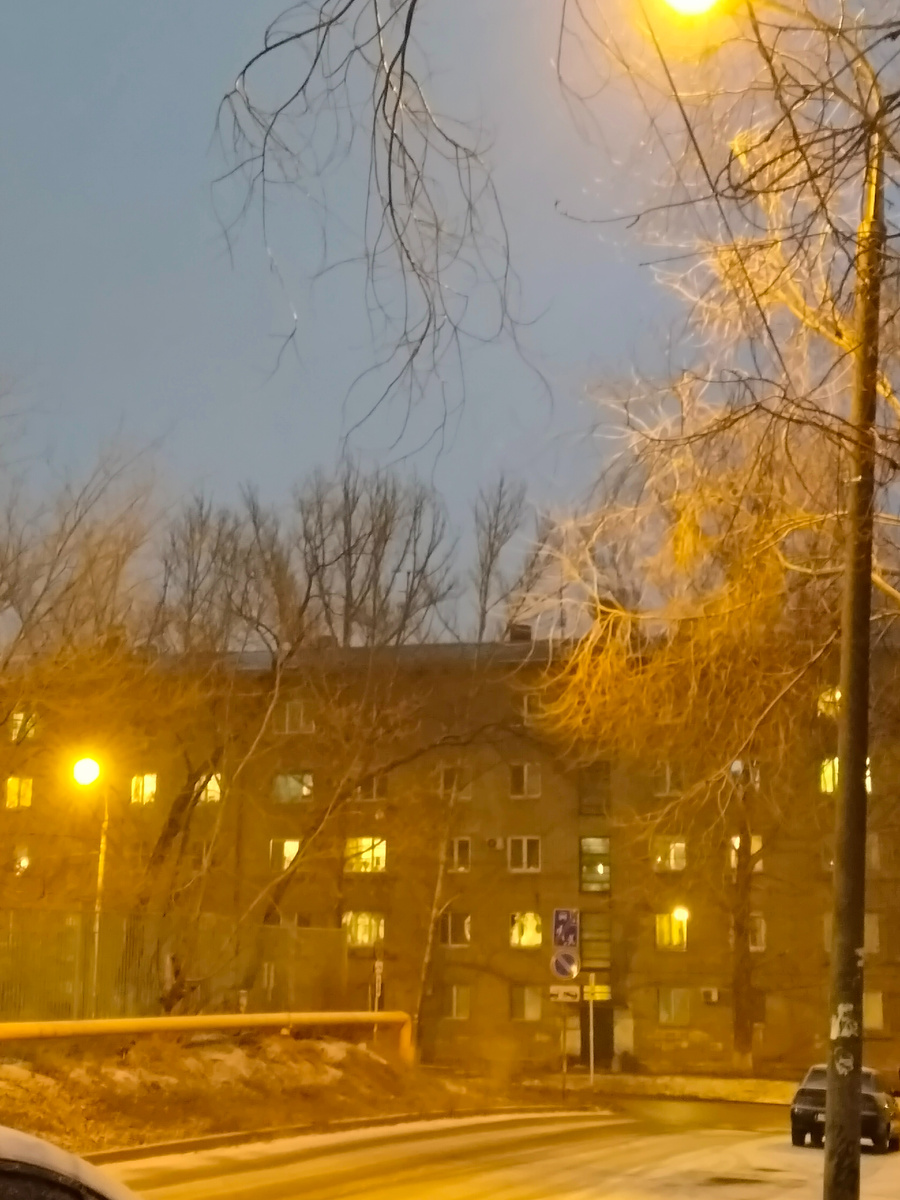 Дороги припорошены. 17:00. 