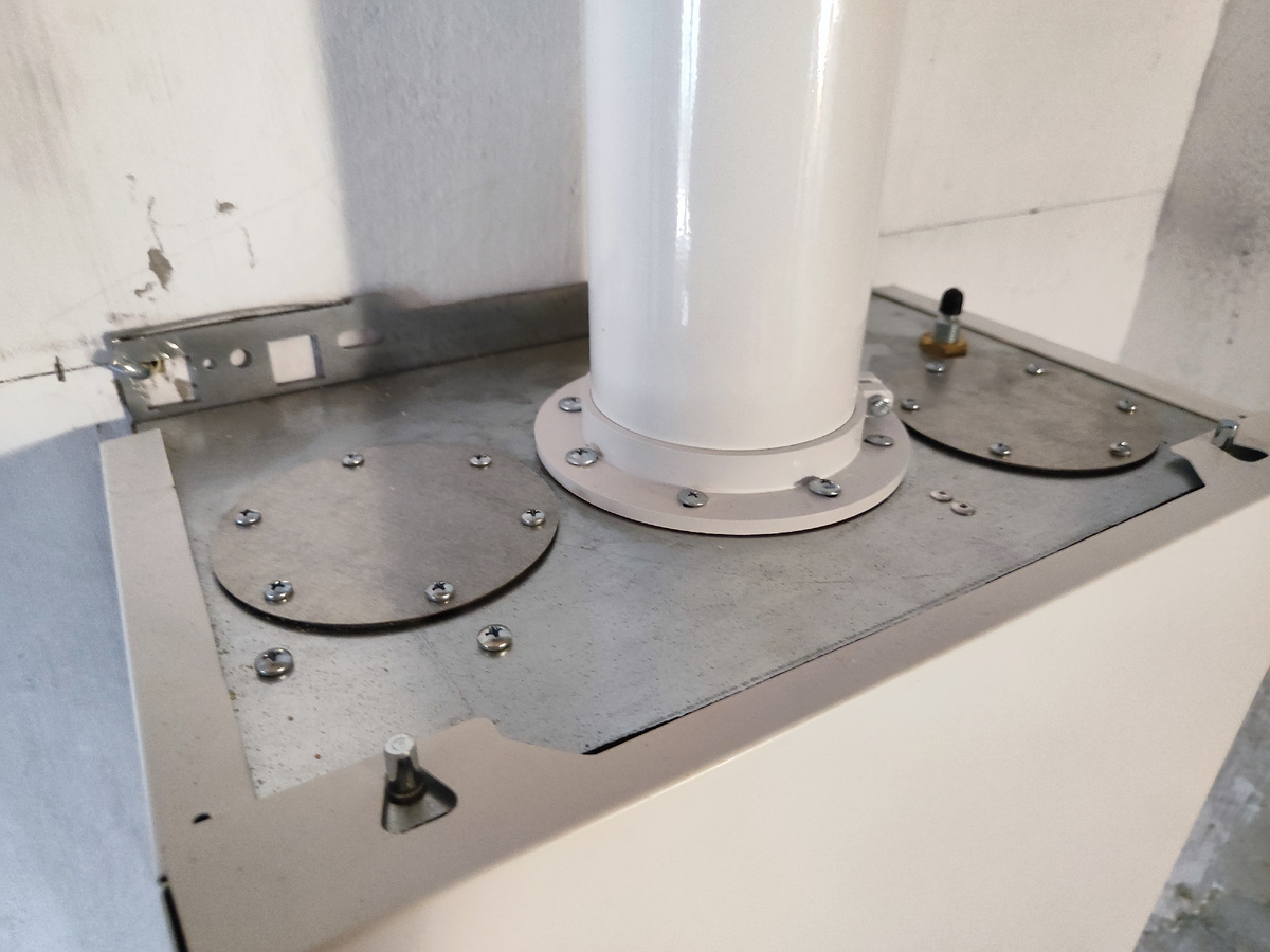 подключение к котлу дымохода