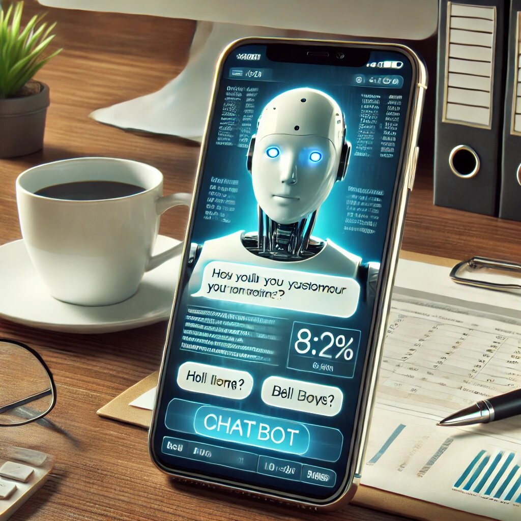 Виртуальный помощник на экране устройства, отвечающий на запрос клиента