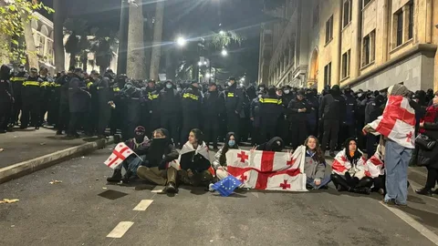 Пятый день протестов в Грузии - Протест, - Netgazeti.ge