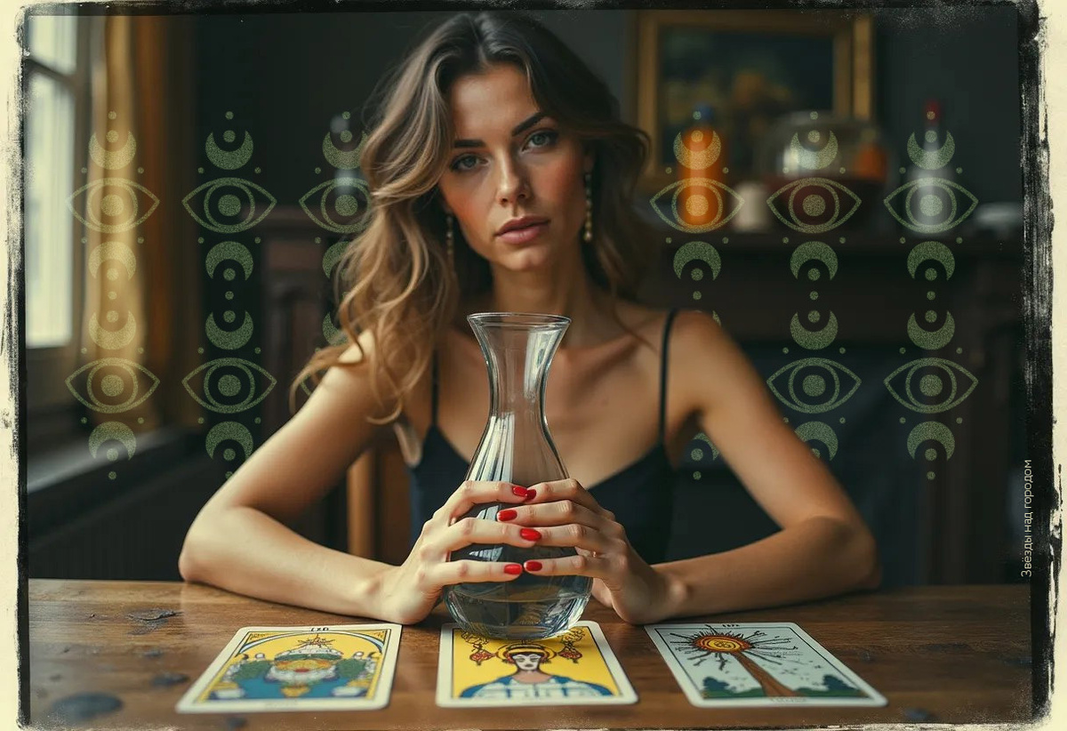 Гороскоп для Водолеев на 2025 год. Иллюстрация — Звёзды над городом