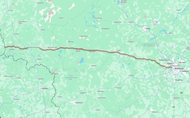 Карта трассы М9 «Балтия» (Фото: Google Maps)