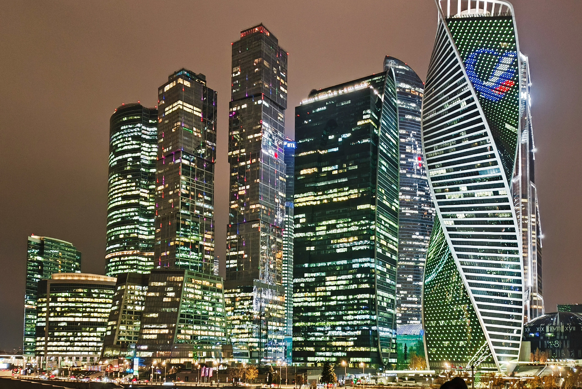 Небоскребы ММДЦ "Москва Сити". Фото автора. 