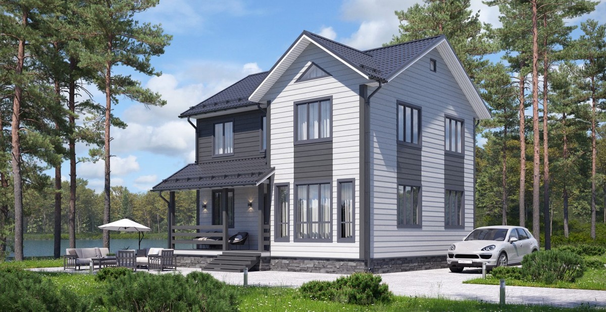 Проект каркасного дома "Вельможа" 9х9,5