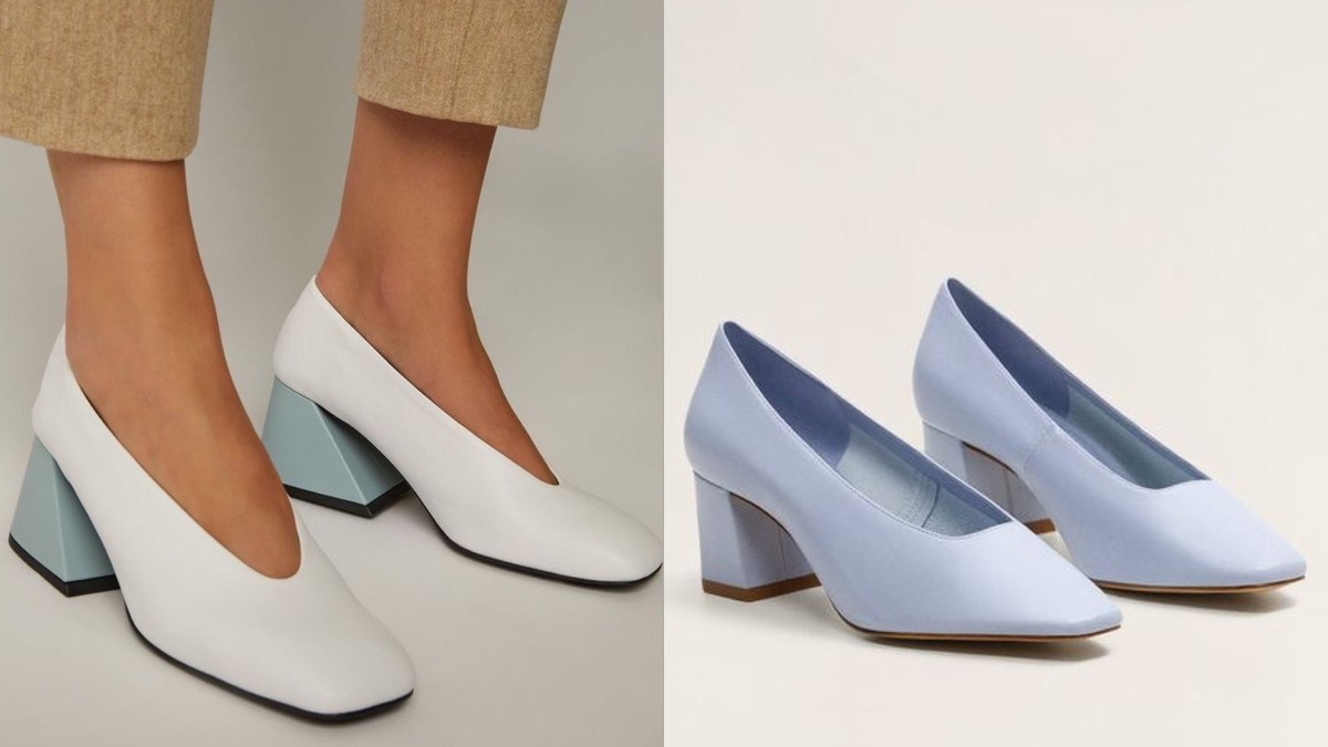 Туфли на широком каблуке 