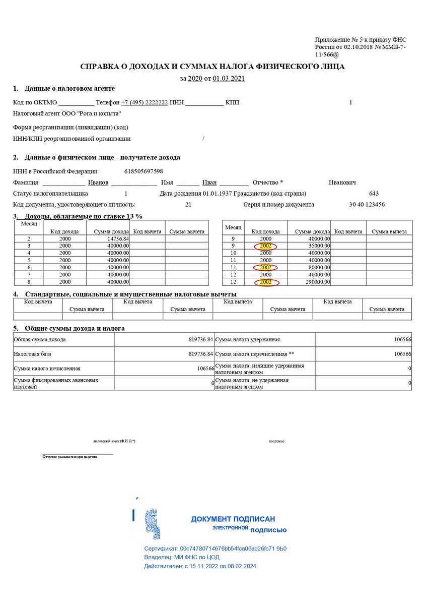 Предоставлено в качестве примера
