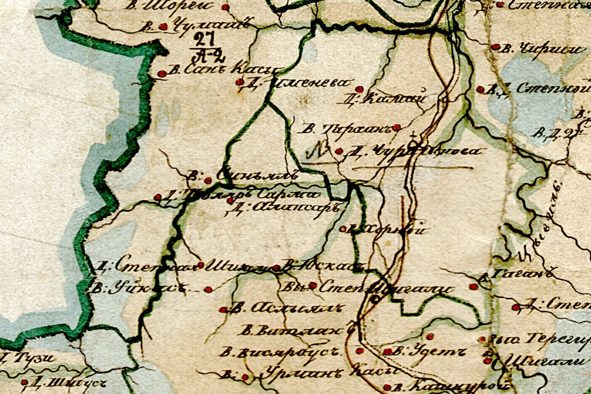 1789г. Карта Цивильского уезда
