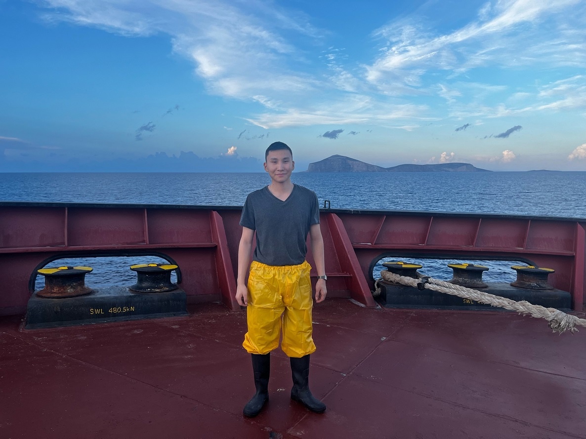 Молодой якут Кристиан Гуляев впервые отправился в международный рейс на иностранном судне..  Фото: Фото: предоставлено героем публикации