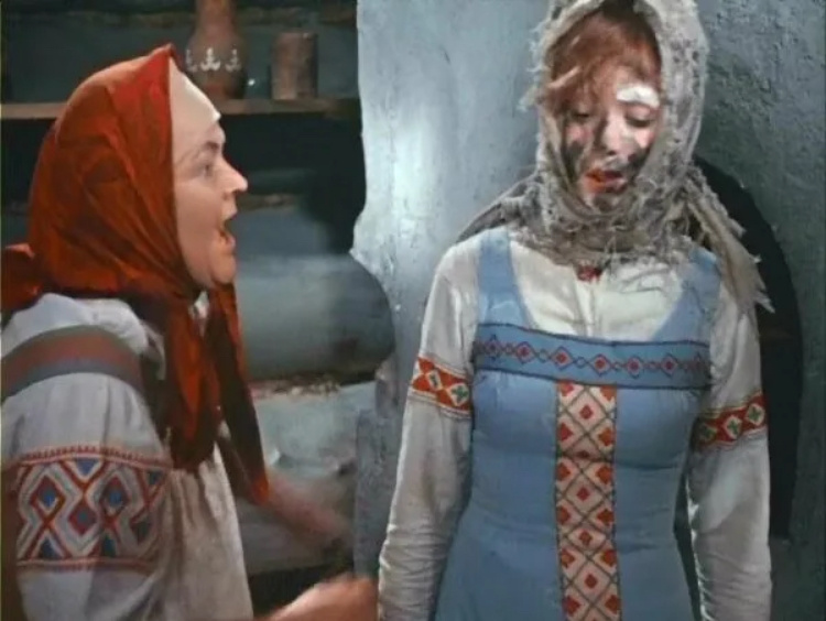 «Морозко» 1964, реж. А.Роу. Настенька. Скриншот 