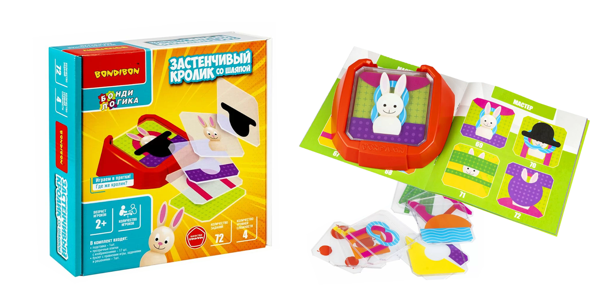 Настольная игра-головоломка «Застенчивый кролик со шляпой»
