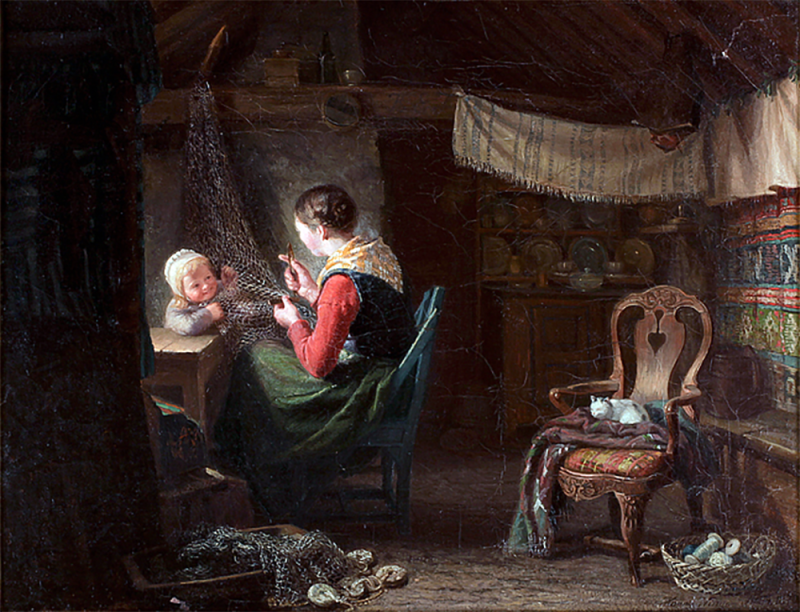 Плетение сетей, 1870. Частная коллекция