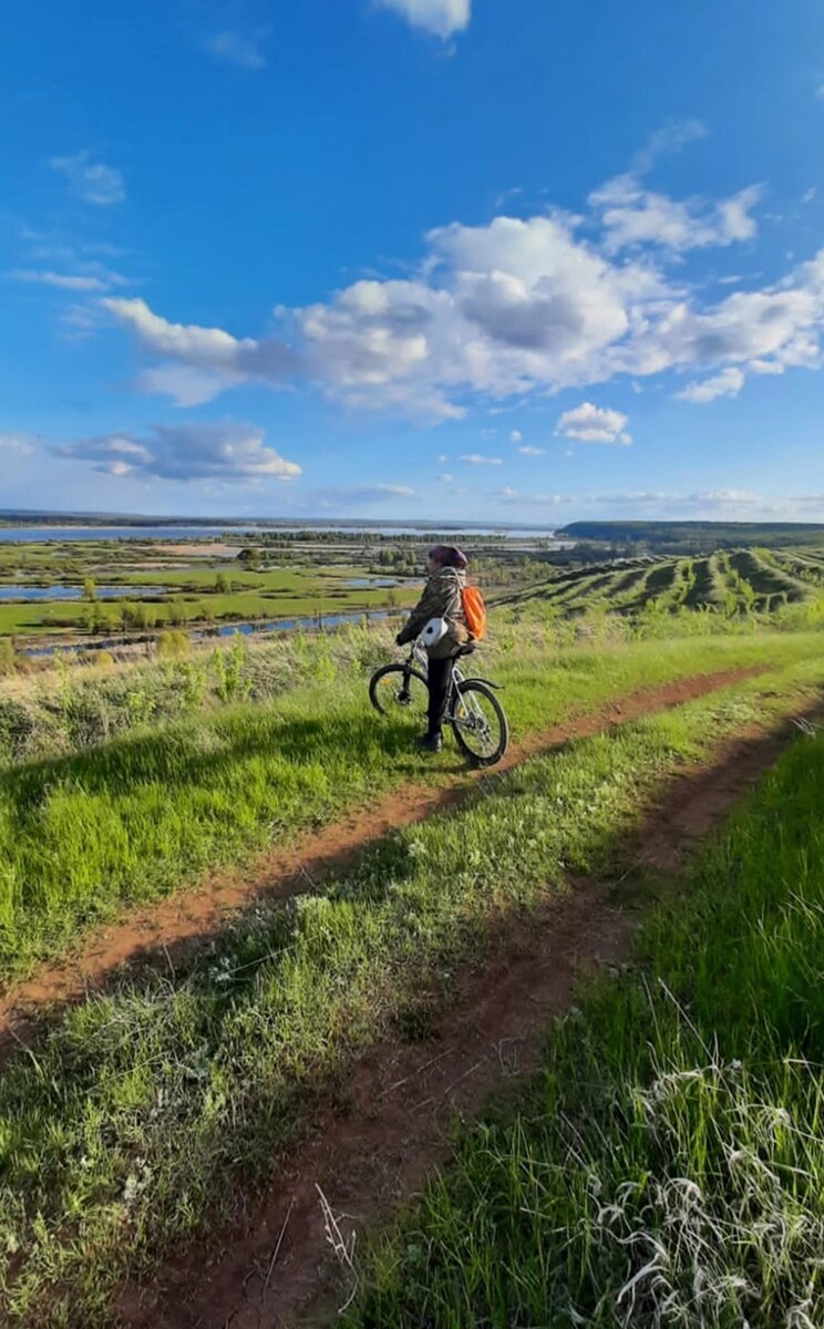фото автора, моё место силы, небольшая гора с видом на Каму и камские луга