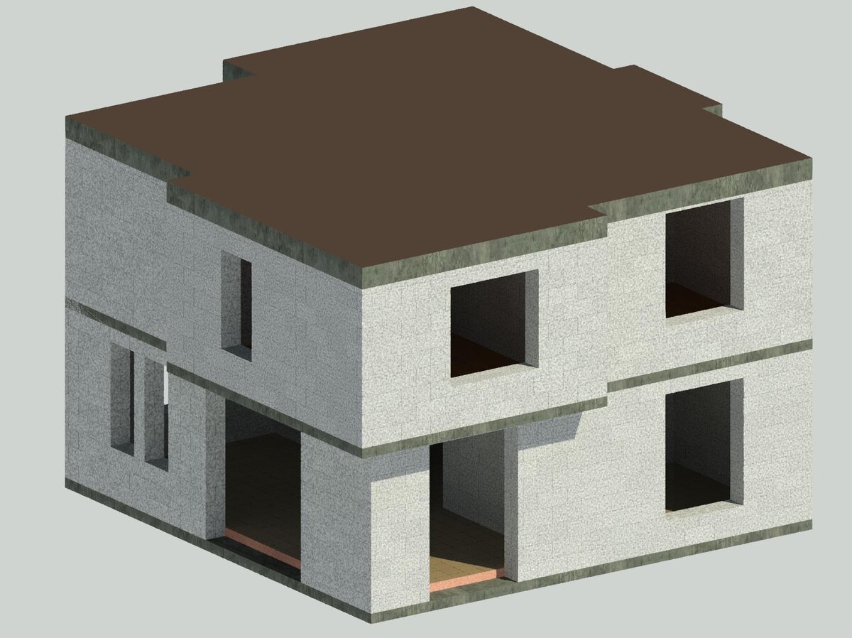 архитектурная модель упрощенная для проекта отопления