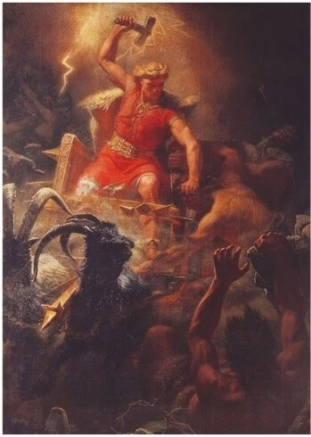 Битва Тора с великанами,1872 г.