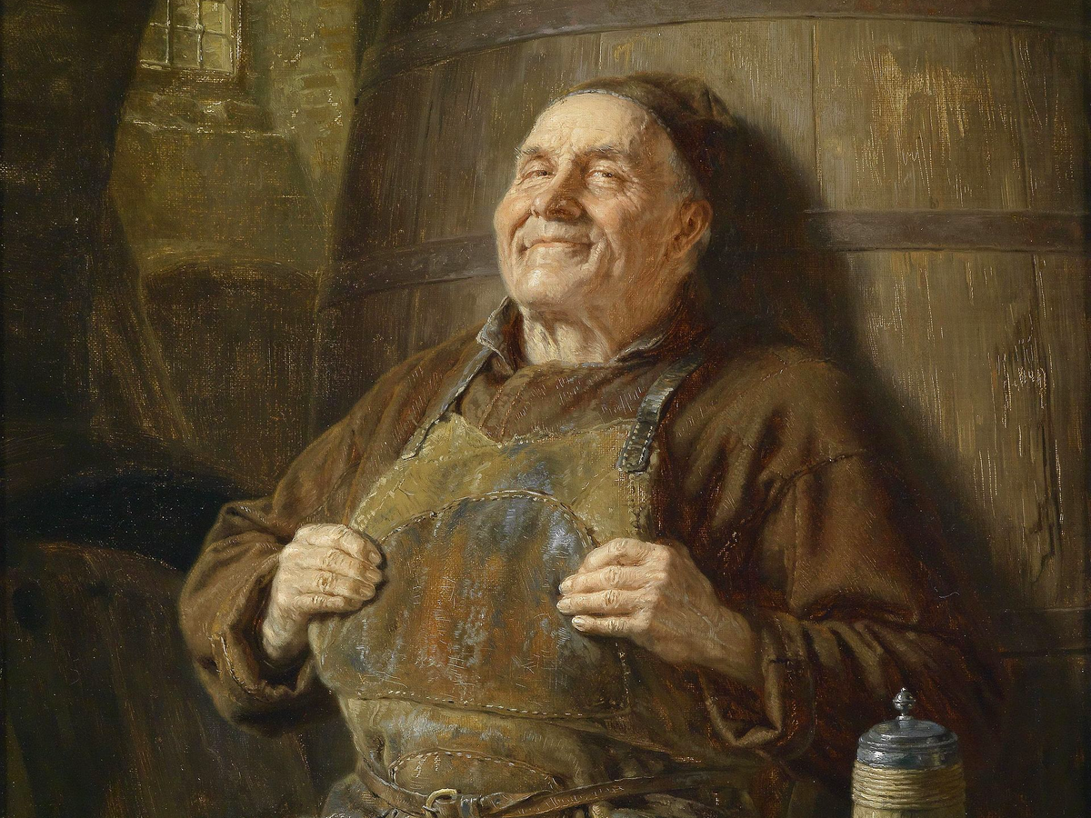 Фрагмент картины Блаженство, Эдуард фон Грютцнер, 1897 год.