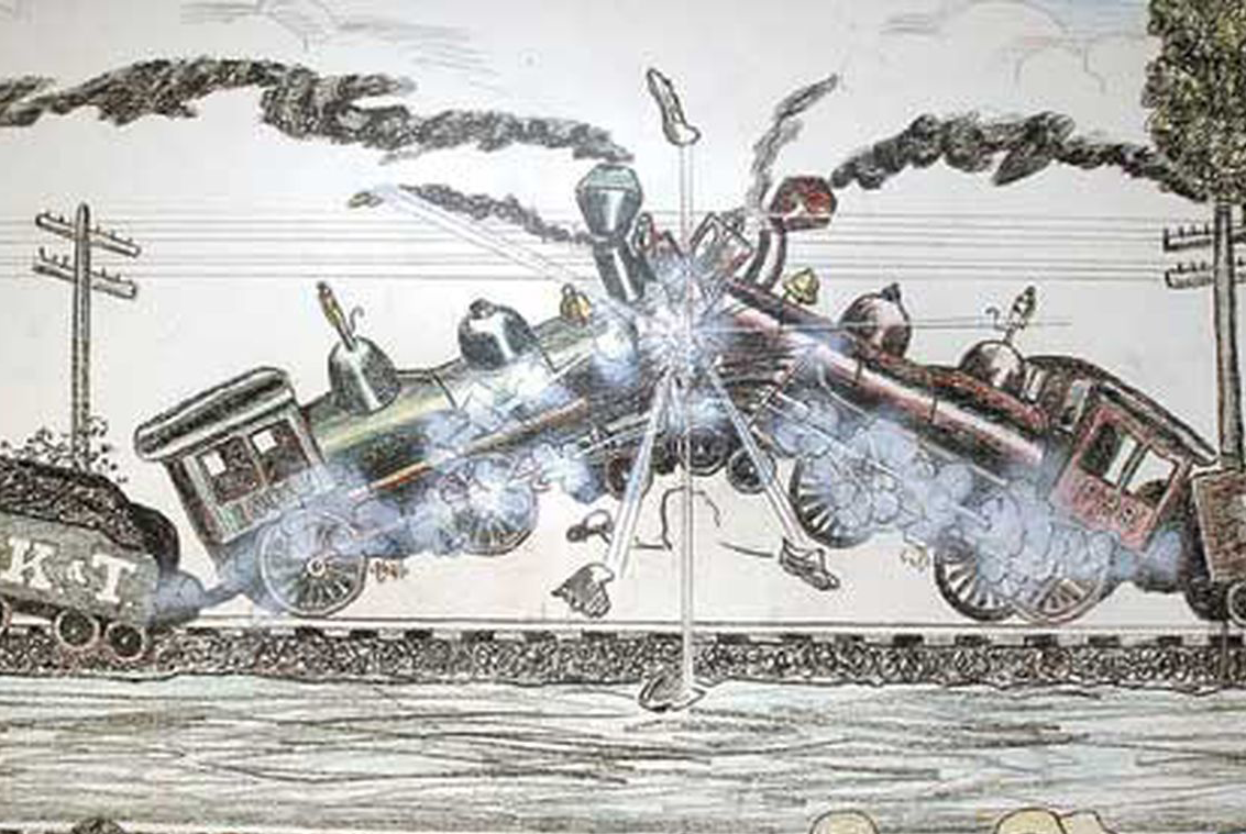 В результате столкновения их движение переходит в состояние покоя.