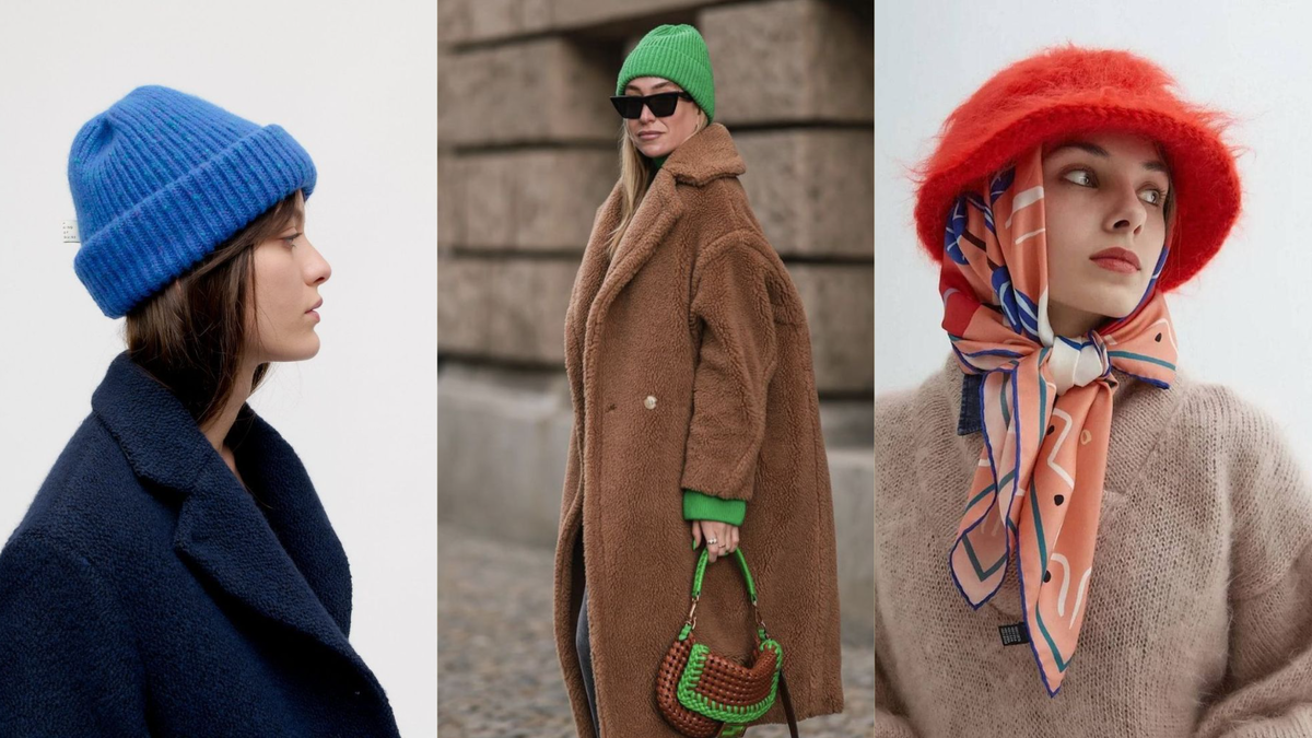 Яркие цвета головных уборов
