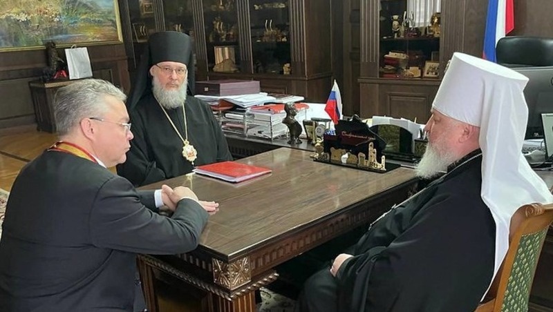    Губернатор и митрополит обсудили реализацию совместных социальных проектов Фото: пресс-служба Ставропольской митрополии