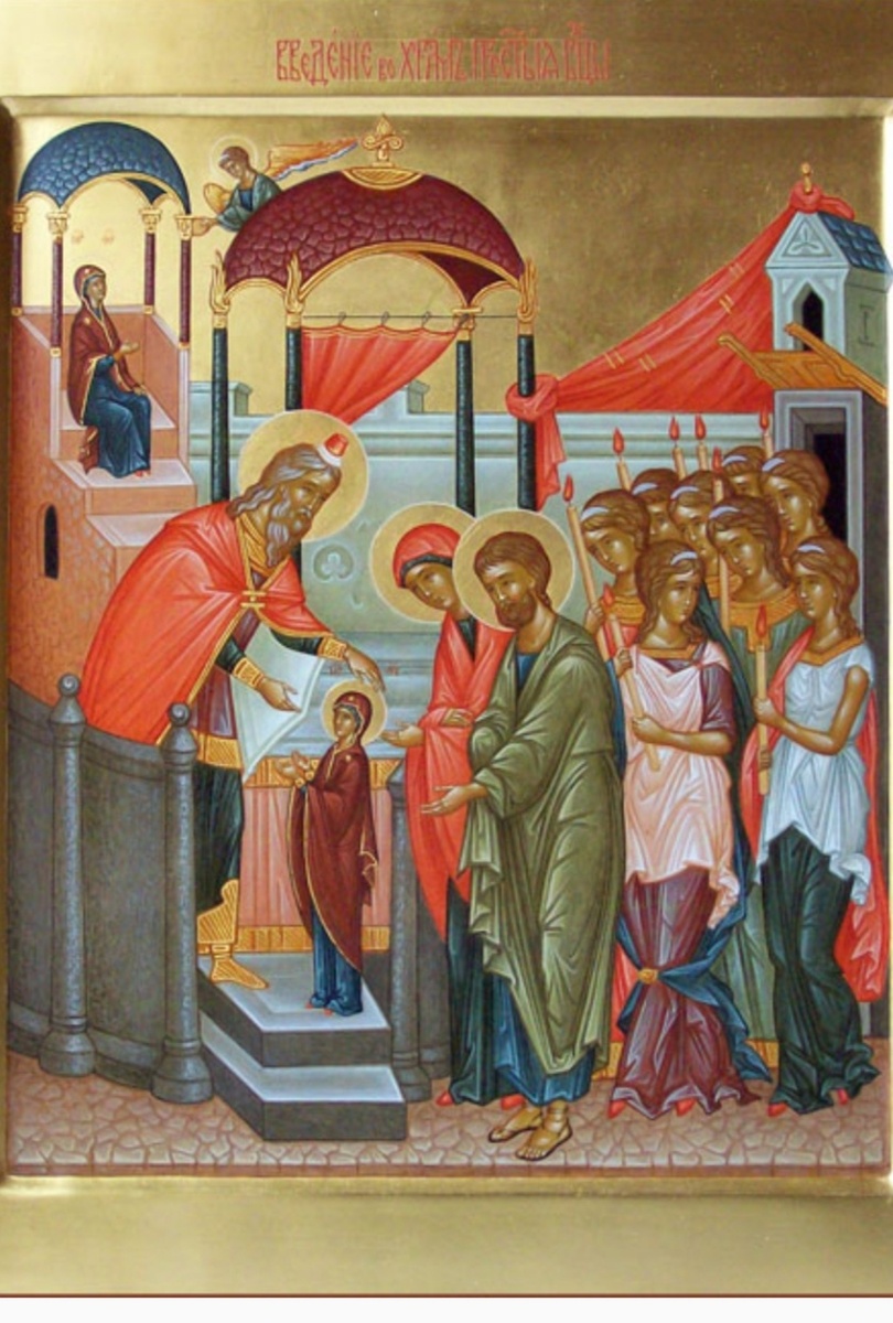 Праздник Введения во храм Богородицы — самый поздний среди двунадесятых. До VIII века воспоминание введения Девы Марии во храм было содержанием праздника Рождества Богородицы.