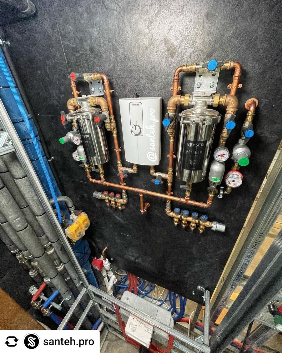 Монтаж водонагревателя DCE 11/13 H от STIEBEL ELTRON